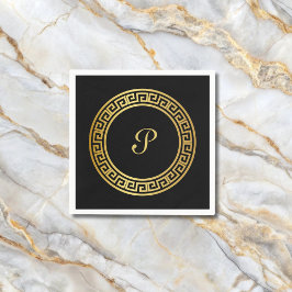 Elegant Monogram Initiaal Servet