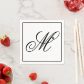 Elegant Monogram Initiaal Servet (Insitu)