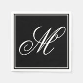 Elegant Monogram Initiaal Servet (Voorkant)