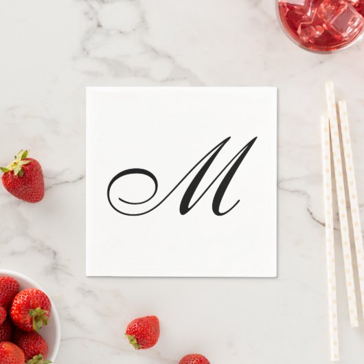 Elegant Monogram Initiaal Servet (Insitu)