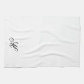 Elegant Monogram Initiaal Theedoek (Horizontaal)