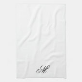 Elegant Monogram Initiaal Theedoek (Verticaal)