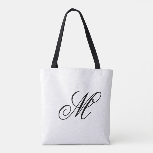 Elegant Monogram Initiaal Tote Bag (Achterkant)