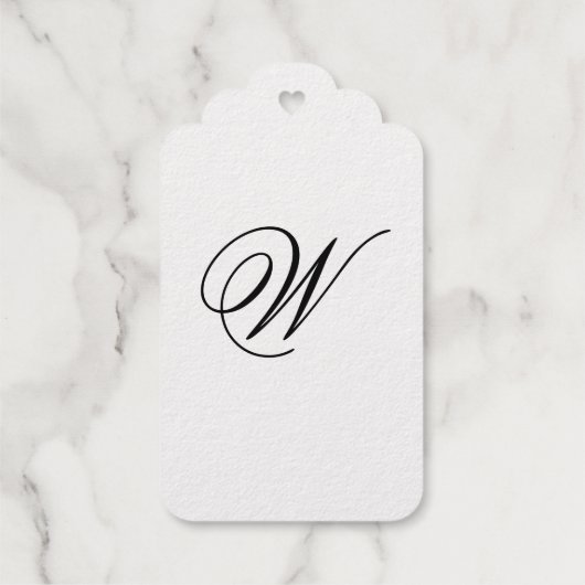 Elegant Monogram Initiaal Zelfinking Cadeaulabels (Achterkant)