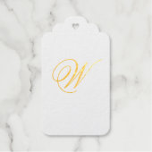 Elegant Monogram Initiaal Zelfinking Cadeaulabels (Voorkant)