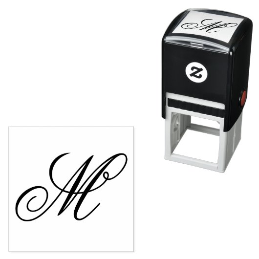 Elegant Monogram Initiaal Zelfinktende Stempel (In situ)