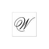 Elegant Monogram Initiaal Zelfinktstempel Rubberstempel (Afrduk)
