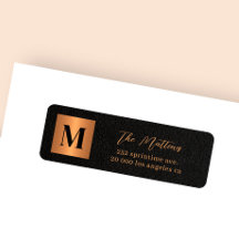 Elegant monogram initiaal zwart goud