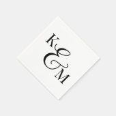 Elegant Monogram Initialen Ampersand Bruiloft Servet (Hoek)