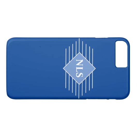 Elegant Monogram Initialen op een smart Case-Mate iPhone Case (Achterkant (Horizontaal))