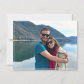 Elegant Monogram Initialen Paar Naam Foto Notitiekaartje (Achterkant)