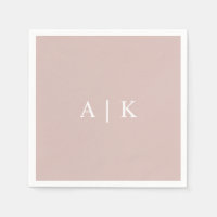 Elegant Monogram Initialen Servet