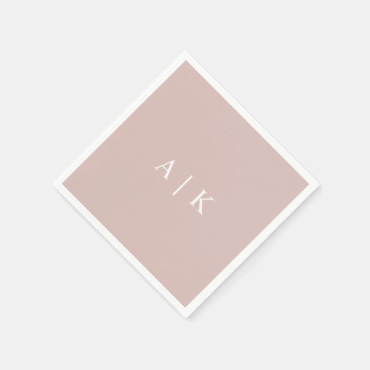 Elegant Monogram Initialen Servet  (Hoek)