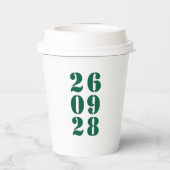 Elegant Monogram Initialen Trouwdouche Party Papieren Bekers (Achterkant)