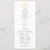 Elegant Monogram Initialen Wedding Programmakaart (Achterkant)