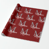 Elegant monogram inpakpapier – gepersonaliseerd (Uitgerold)