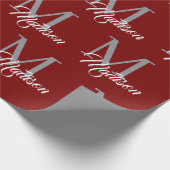 Elegant monogram inpakpapier – gepersonaliseerd (Hoek)