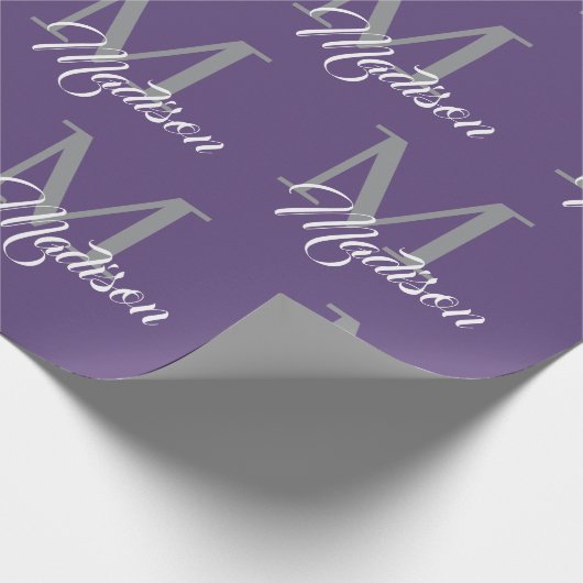 Elegant monogram inpakpapier – gepersonaliseerd (Hoek)
