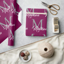 Elegant monogram inpakpapier – gepersonaliseerd