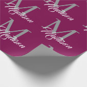 Elegant monogram inpakpapier – gepersonaliseerd (Hoek)