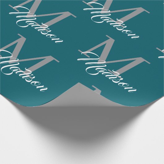 Elegant monogram inpakpapier – gepersonaliseerd (Hoek)