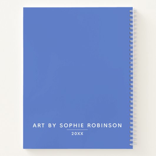 Elegant Monogram Jouw naam Notitieboek (Achterkant)