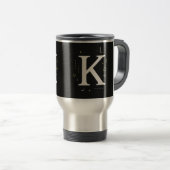 Elegant Monogram K Mok – gepersonaliseerde koffieb (Voorkant rechts)