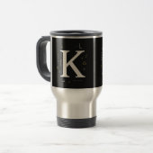 Elegant Monogram K Mok – gepersonaliseerde koffieb (Voorkant links)
