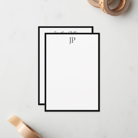 Elegant monogram kalligrafie script Sjabloon (Voorkant / Achterkant in situ)