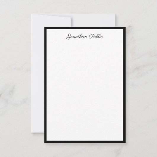 Elegant monogram kalligrafie script Sjabloon (Achterkant)