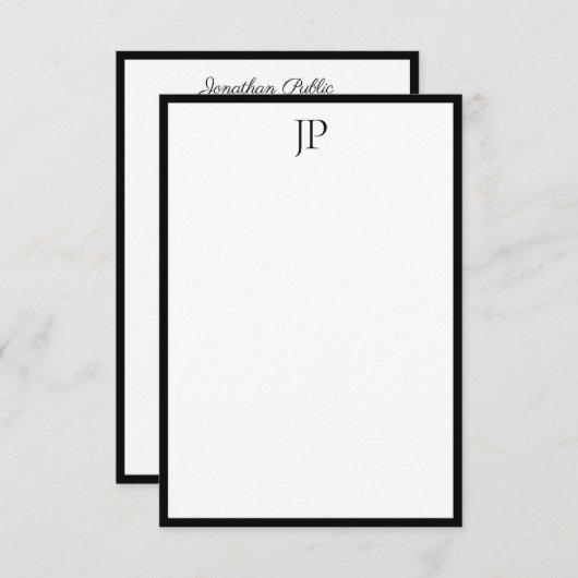 Elegant monogram kalligrafie script Sjabloon (Voorkant / Achterkant)