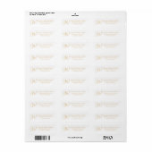Elegant Monogram kamel tan wit aangepast adres Etiket (Full Sheet)