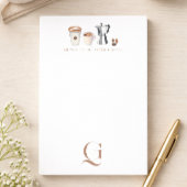 Elegant Monogram Koffie Post-it® Notes