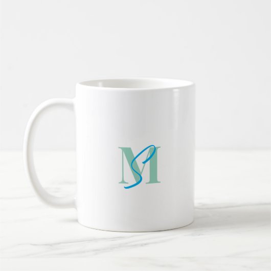 Elegant Monogram Koffiemok (Links)