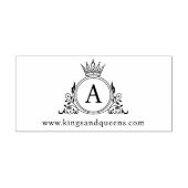 Elegant, Monogram, Koninklijk, Kroon, Logo Rubberstempel (Afrduk)