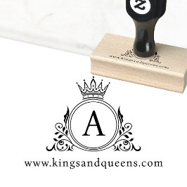 Elegant, Monogram, Koninklijk, Kroon, Logo Rubberstempel