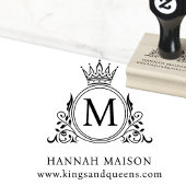 Elegant, Monogram, Koninklijk, Kroon, Logo Rubberstempel
