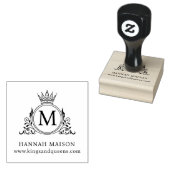 Elegant, Monogram, Koninklijk, Kroon, Logo Rubberstempel (Gestempeld)