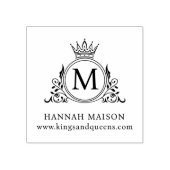 Elegant, Monogram, Koninklijk, Kroon, Logo Rubberstempel (Afrduk)