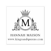 Elegant, Monogram, Koninklijk, Kroon, Logo Zelfinktende Stempel (Design)