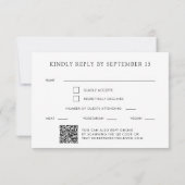 Elegant Monogram Krans Sage Bruiloft RSVP Kaartje (Achterkant)