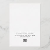 Elegant Monogram Krans Zwart Foto Opslaan van de D Folie Uitnodiging (Achterkant)