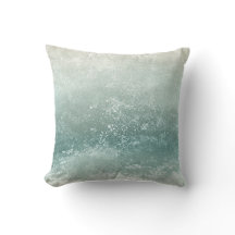 Elegant Monogram Kust Waterverf Golven In Blauw