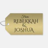 Elegant Monogram Label Cadeaulabel (Achterkant Horizontaal)