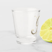 Elegant Monogram Letter A Faux Gold Chic Shot Glas (Links)