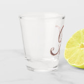 Elegant Monogram Letter A Faux Roos Gold Chic Shot Glas (Links)