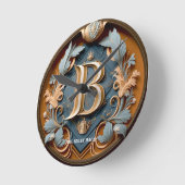 Elegant monogram letter B Koninklijke Familienaam  Ronde Klok (Hoek)