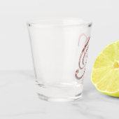 Elegant Monogram Letter P Roos Gold Chic Shot Glas (Links)
