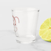 Elegant Monogram Letter P Roos Gold Chic Shot Glas (Rechts)