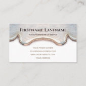 Elegant monogram licht houten carpentry business c visitekaartje (Achterkant)